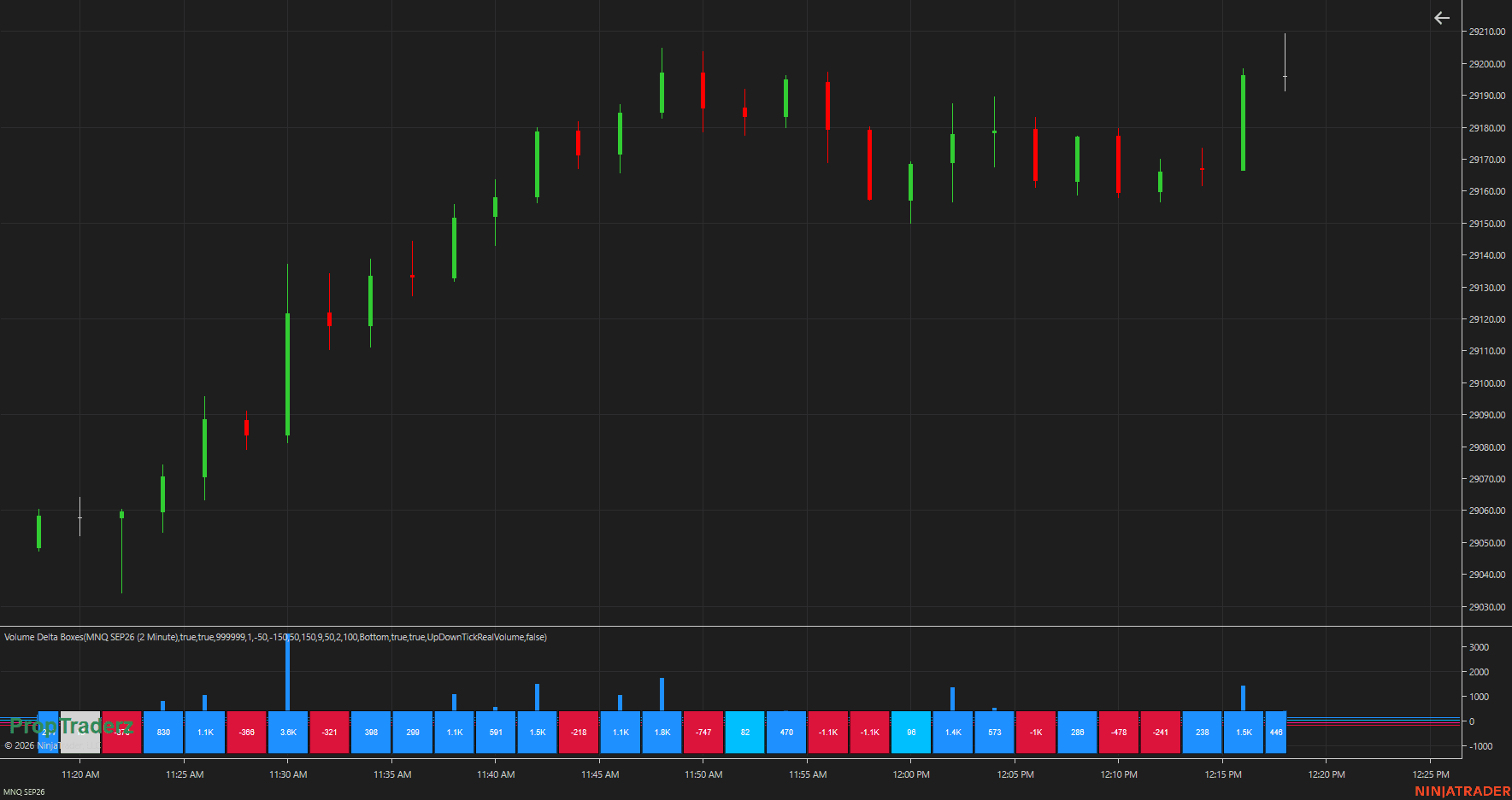 Volume Delta Boxes — NinjaTrader 8